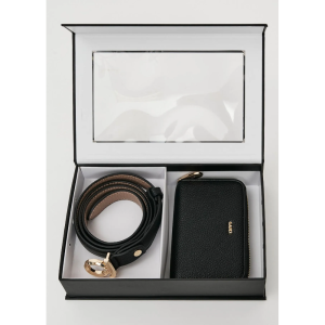 Cintura e portafoglio woman gift box v5ai-12530 black