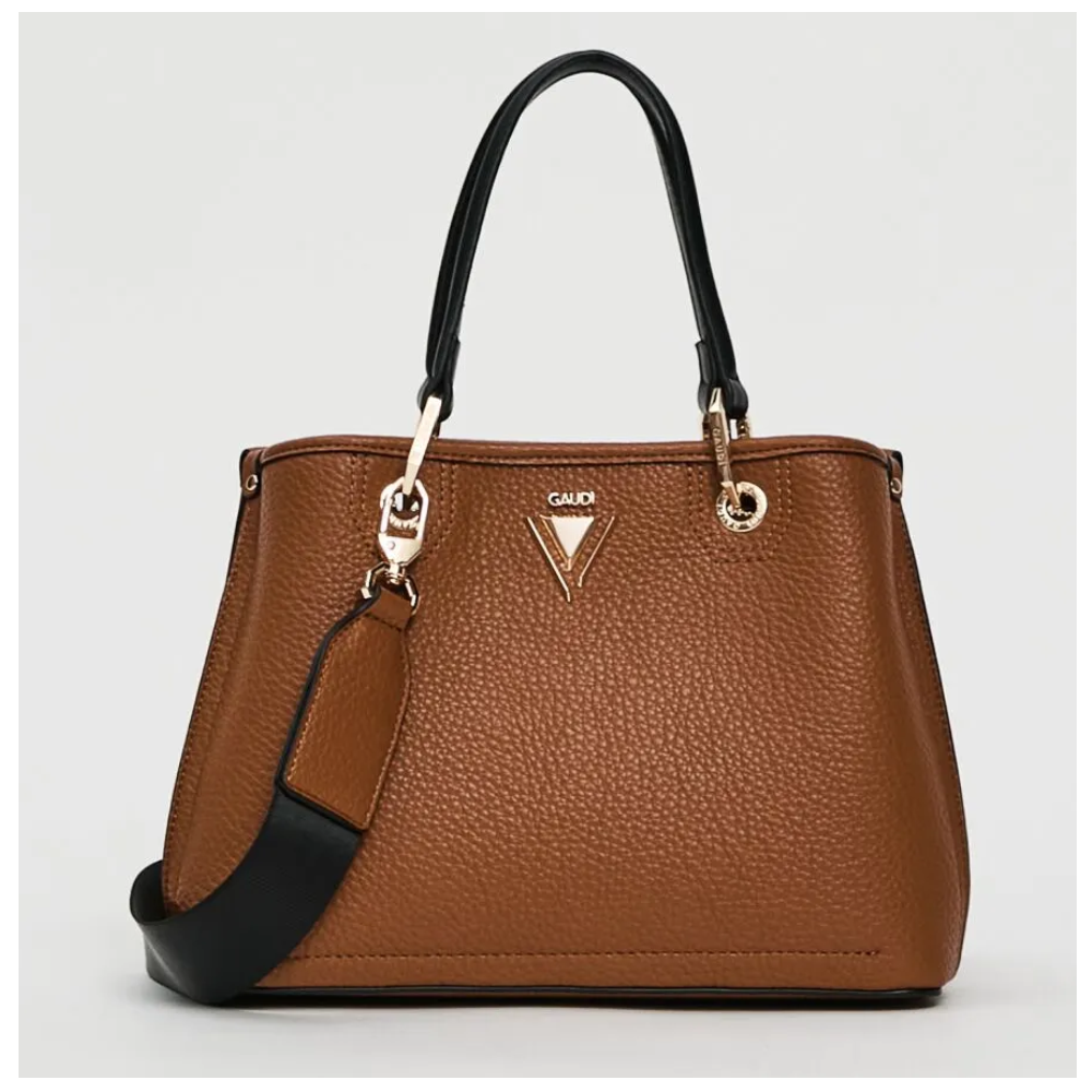 gaudi gaudi borsa donna small handbag bea winter v5ai-12311 military - foto 1 Borsa a mano marrone GAUDI con maniglie nere, tracolla rimovibile