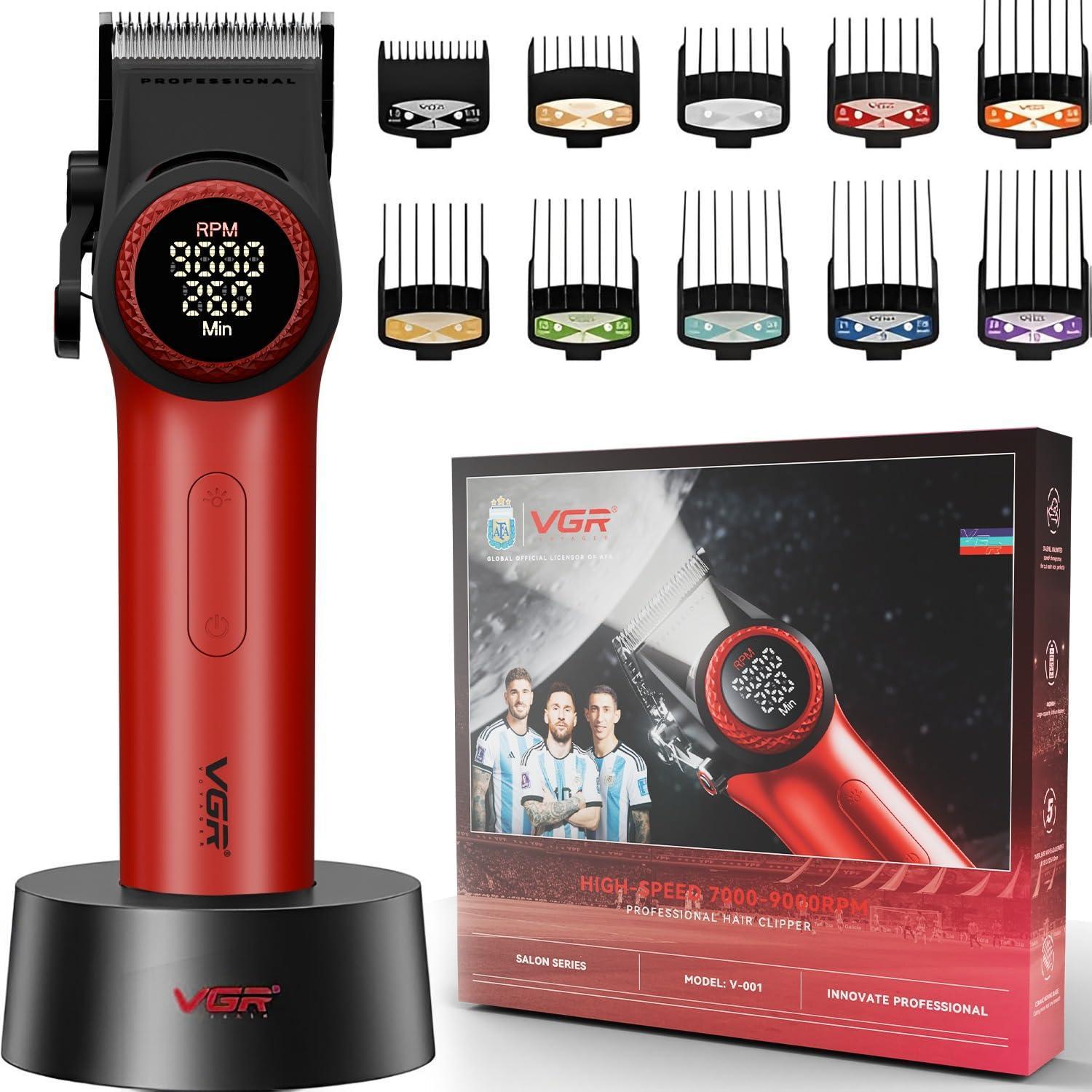 Tosatrice VGR rossa con schermo digitale, accessori e caricabatterie inclusi