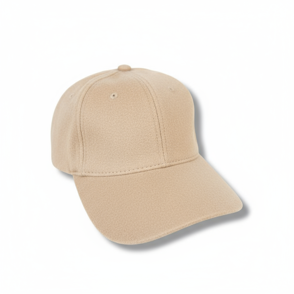 Cappello da baseball beige VIVIENNE D modello VAB001, vista frontale su sfondo bianco