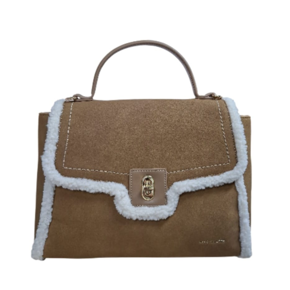 mac alyster mac alyster borsa donna smart ns-669-02 marrone - foto 1 Borsa a mano donna MAC ALYSTER SMART NS-669-02 marrone con dettagli bianchi