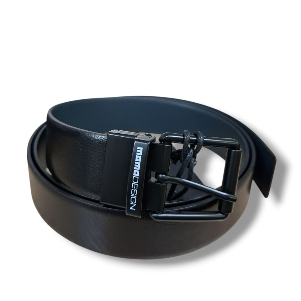 Cintura MOMO DESIGN nero/blu MO-89CN, lunghezza 110 cm, fibbia in dettaglio