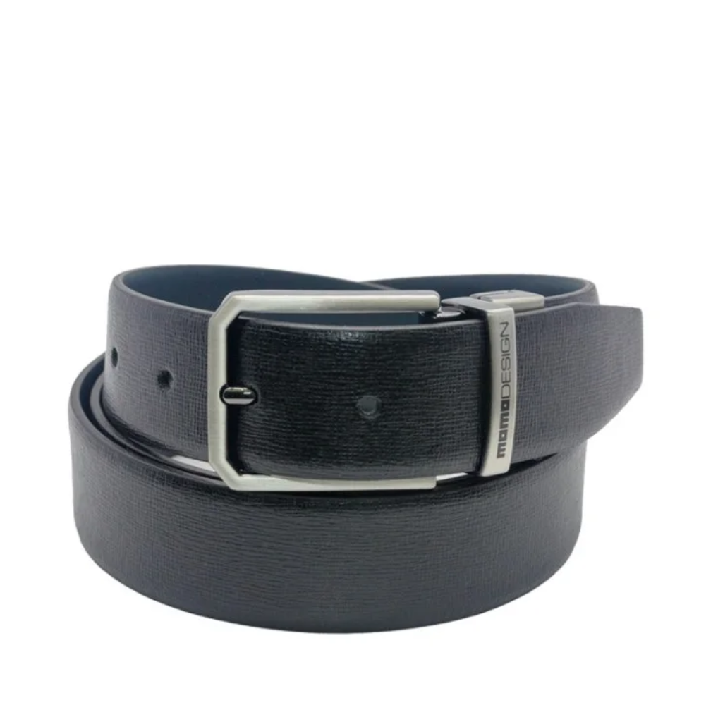 Cintura MOMO DESIGN nero/blu con fibbia metallica