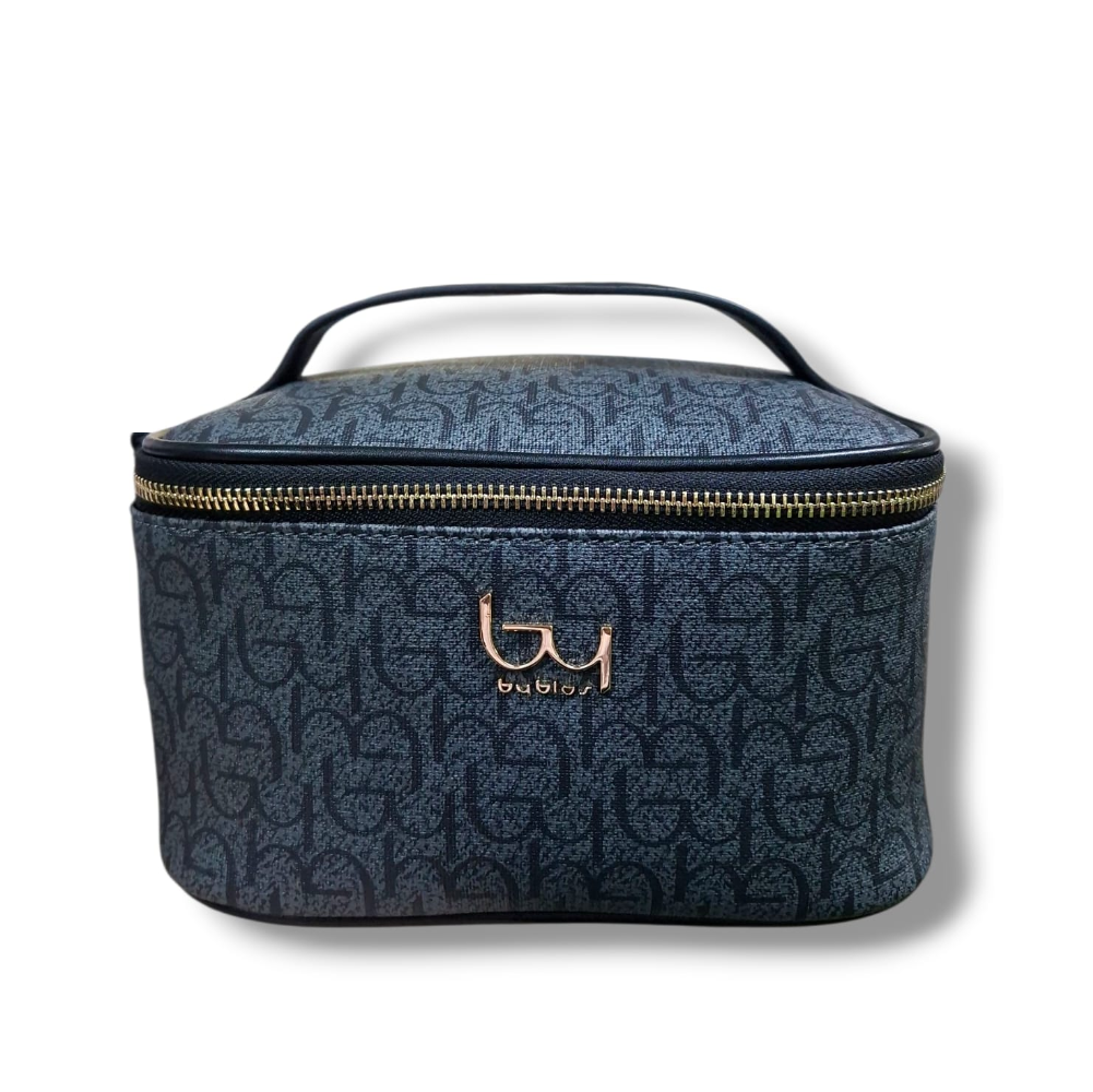 Pochette Byblos sintetico nero, manico superiore, zip e logo