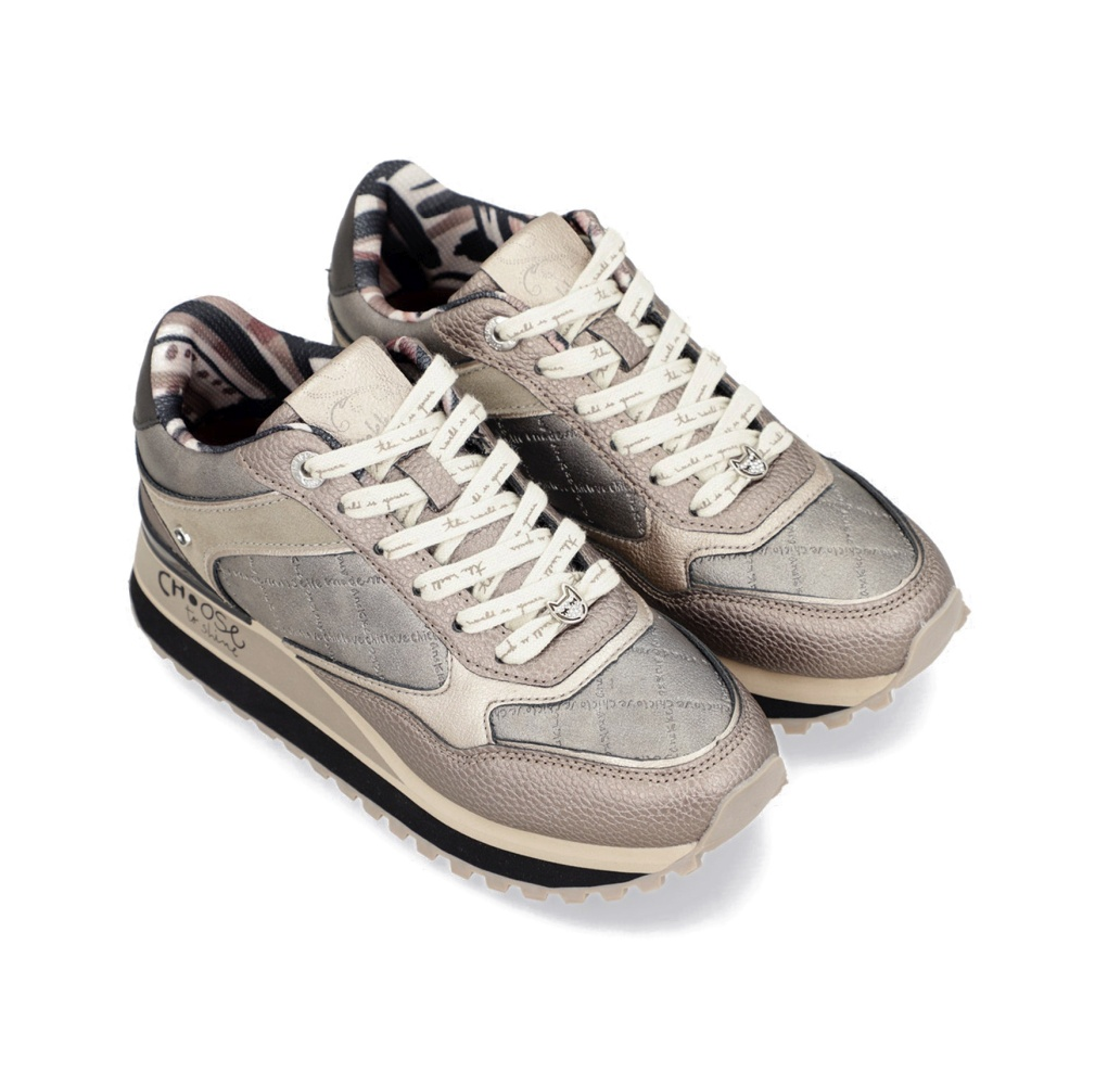 anekke anekke sneaker cuna donna london 413 metal 41380 37 - foto 1 ANEKKE Sneaker Cuna donna London grigie e nere con lacci bianchi