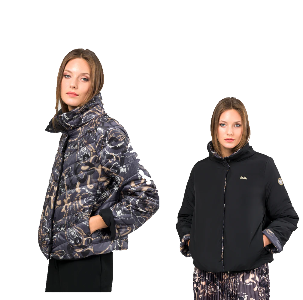 anekke anekke giacca reversibile 41273-502 large - foto 1 Giacca reversibile ANEKKE 41273-502 nero e floreale