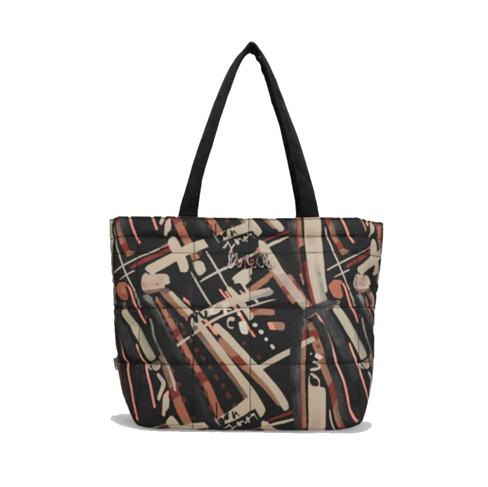 anekke anekke borsa da viaggio donna 41588-021 - foto 1 Borsa da viaggio ANEKKE donna stampa geometrica multicolore tracolla nera vista frontale