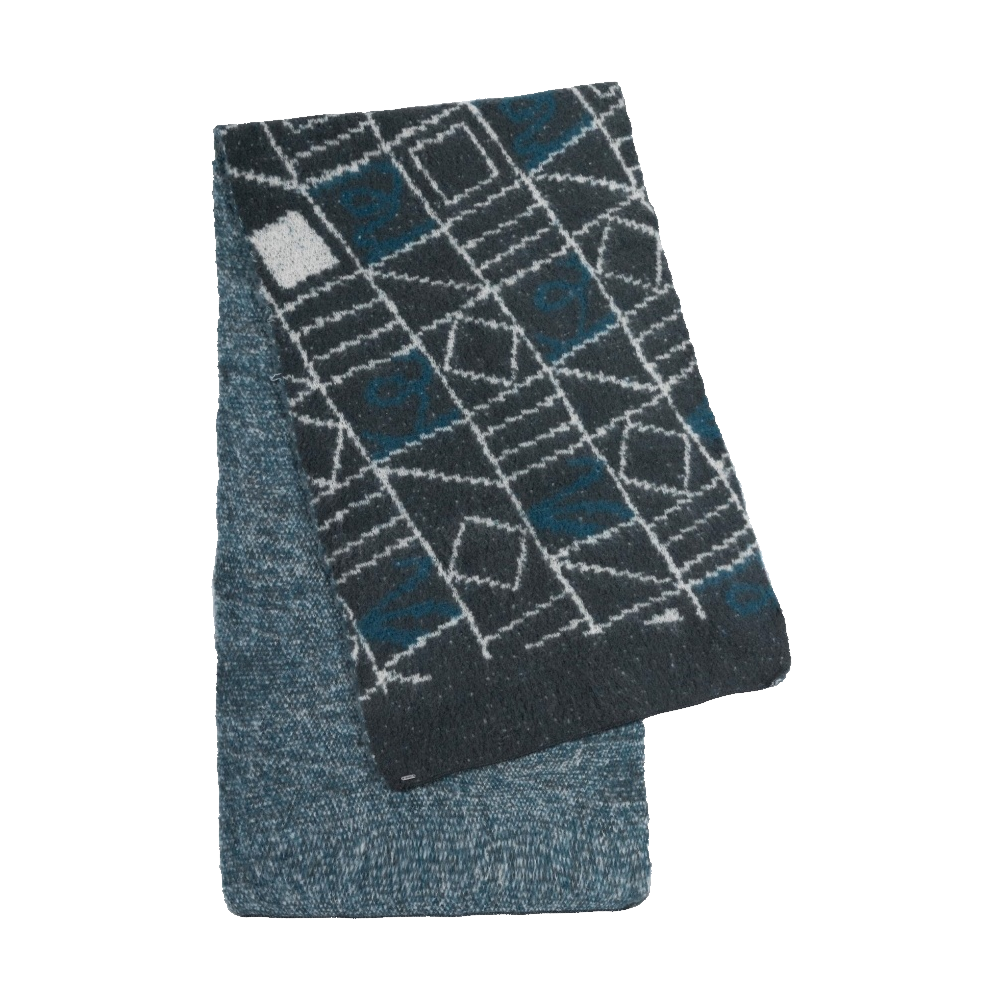 anekke anekke sciarpa larga 190x55cm 41470-211 - foto 1 Sciarpa larga ANEKKE 190x55cm motivo geometrico bianco nero grigio blu