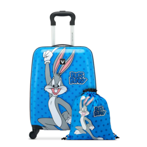 Set trolley + zaino + portascarpe + astuccio junior dlx bugs bunny