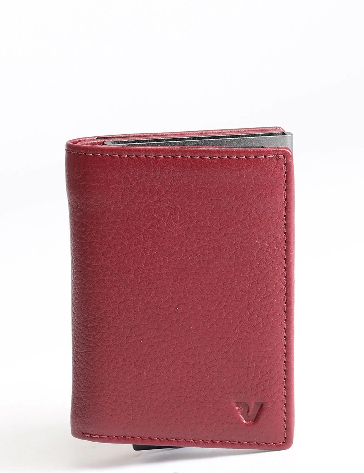 Portacarte/portamonete Roncato Iron 4.0 rosso, vista frontale chiusa