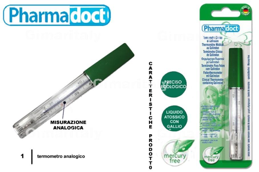 Termometro clinico PHARMADOC in blister, strumento di misurazione della temperatura