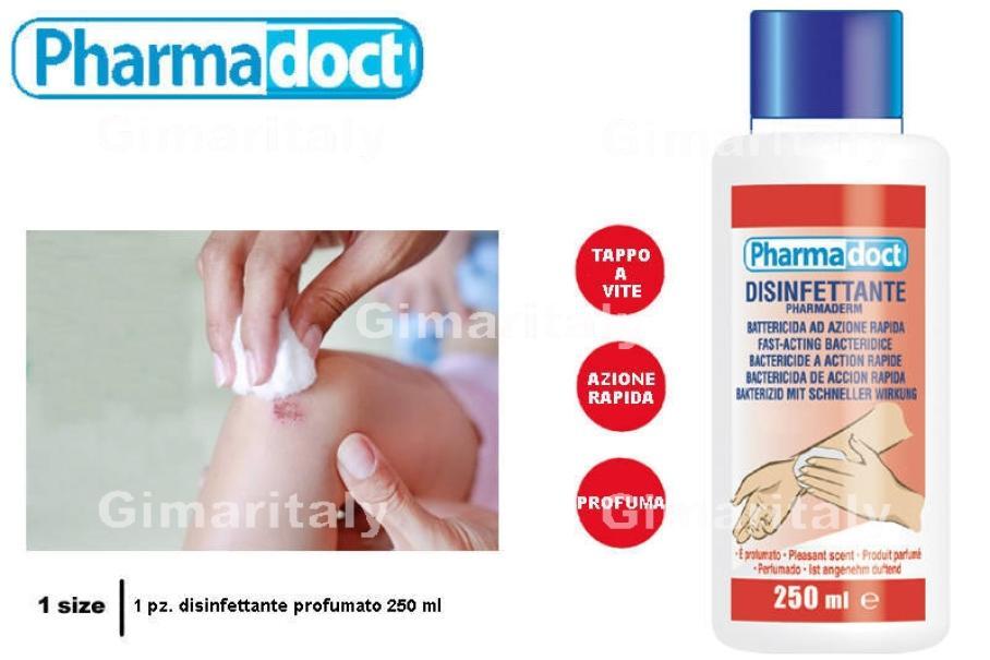 pharmadoc pharmadoct disinfettante battericida 250ml 078051 - foto 1 Disinfettante battericida Pharmadoc in flacone da 250 ml