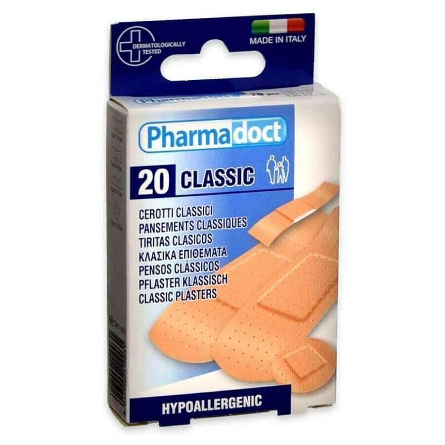 Cerotti classici assortiti Pharmadoc, confezione da 20 pezzi per medicazioni quotidiane