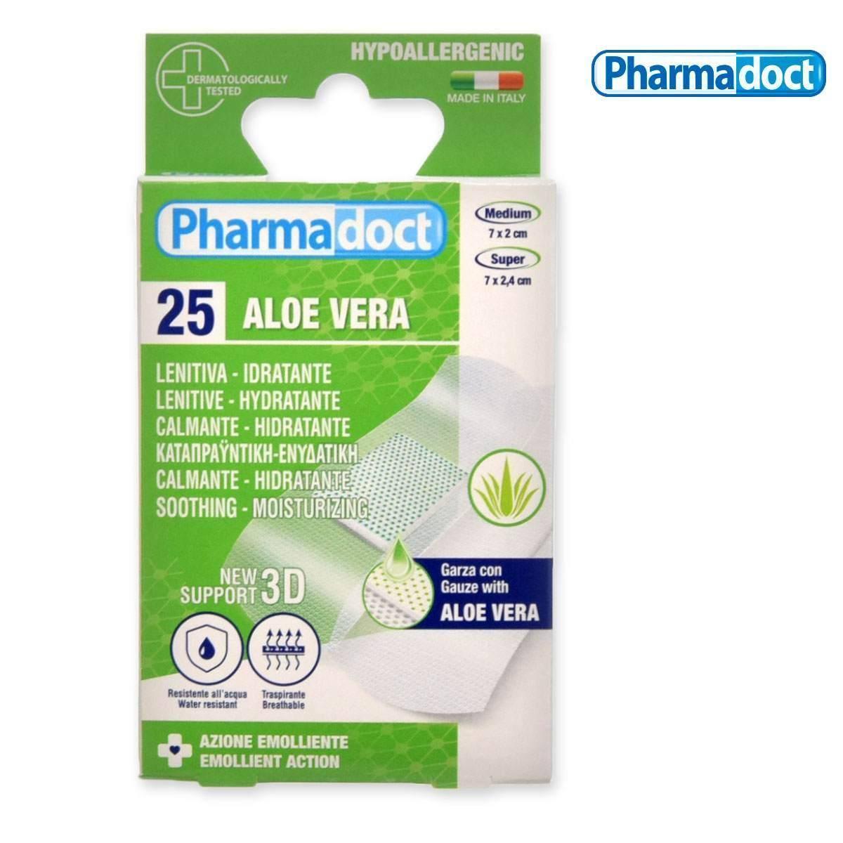 Cerotti PHARMADOC 3D azione lenitiva e idratante con aloe vera, confezione 25 pezzi