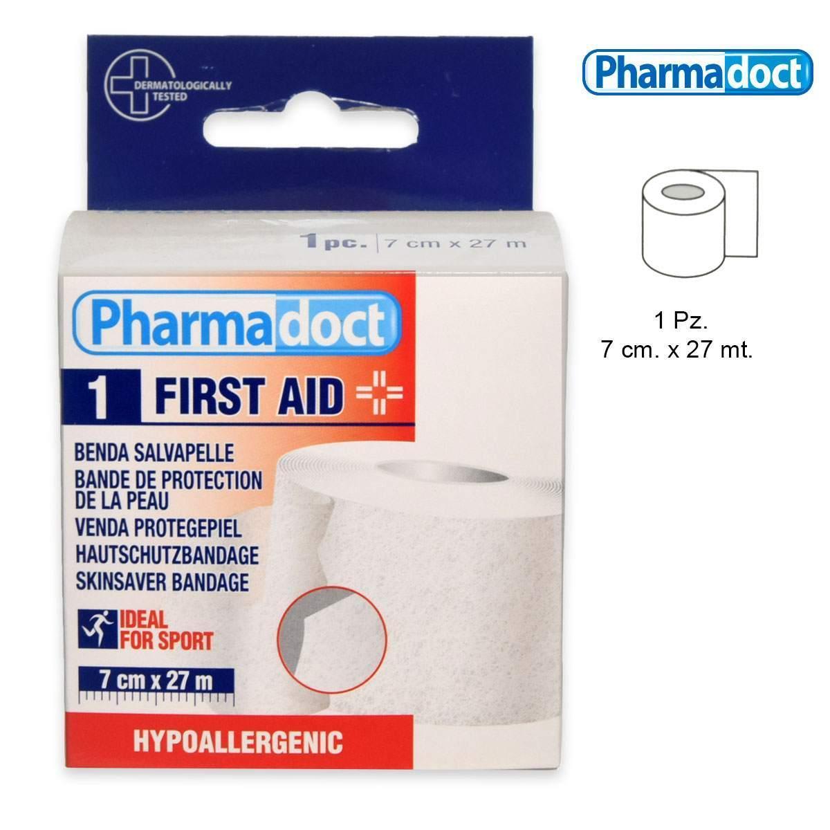 pharmadoc pharmadoct primo soccorso benda salvapelle27mx7cm-box da 6pz 78190 - foto 1 Benda adesiva salvapelle PHARMADOC Primo Soccorso 27 m x 7 cm