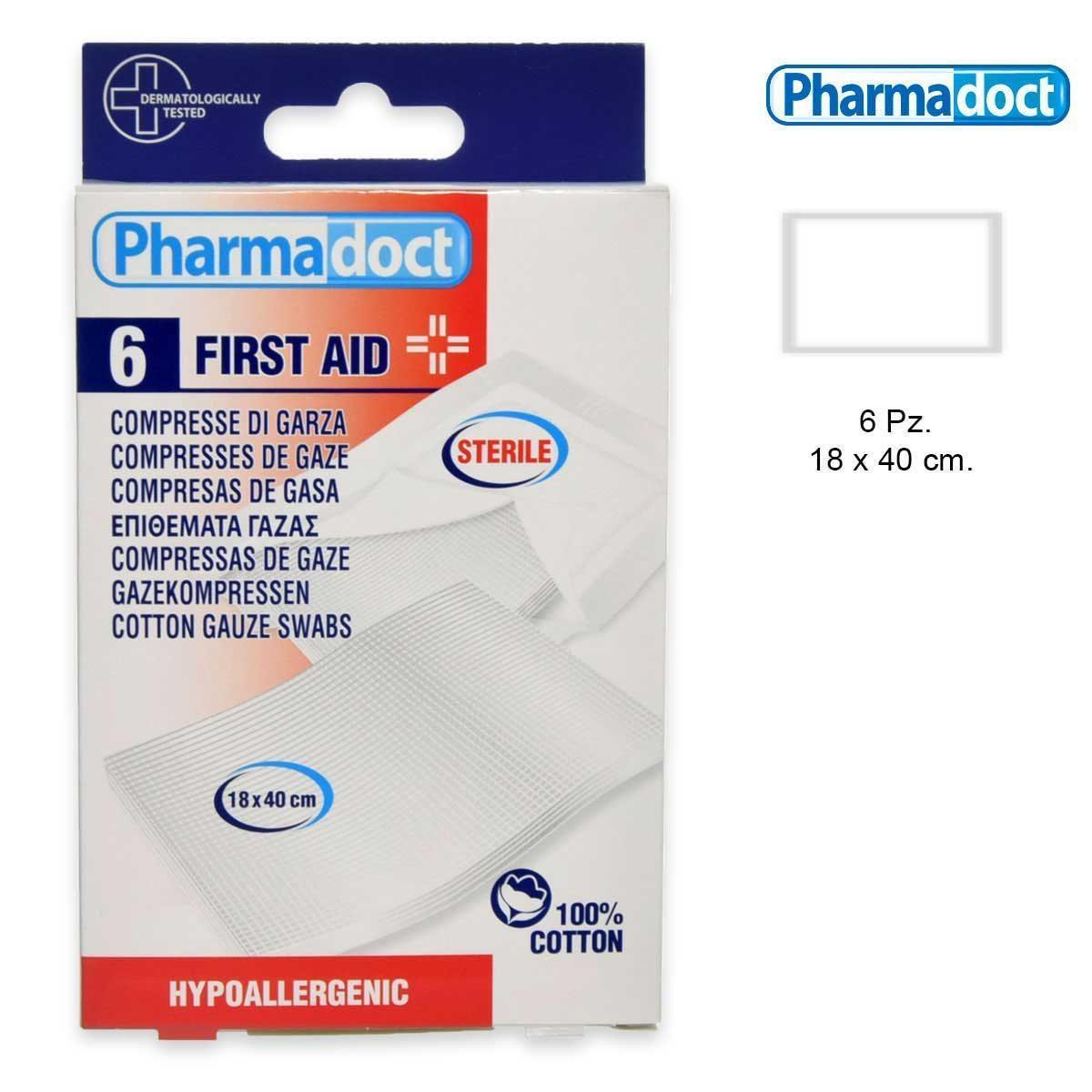 pharmadoc pharmadoct compresse di garza 18 x 40 6pz 78043 - foto 1 pharmadoc pharmadoct compresse di garza 18 x 40 6pz 78043 - foto 1
