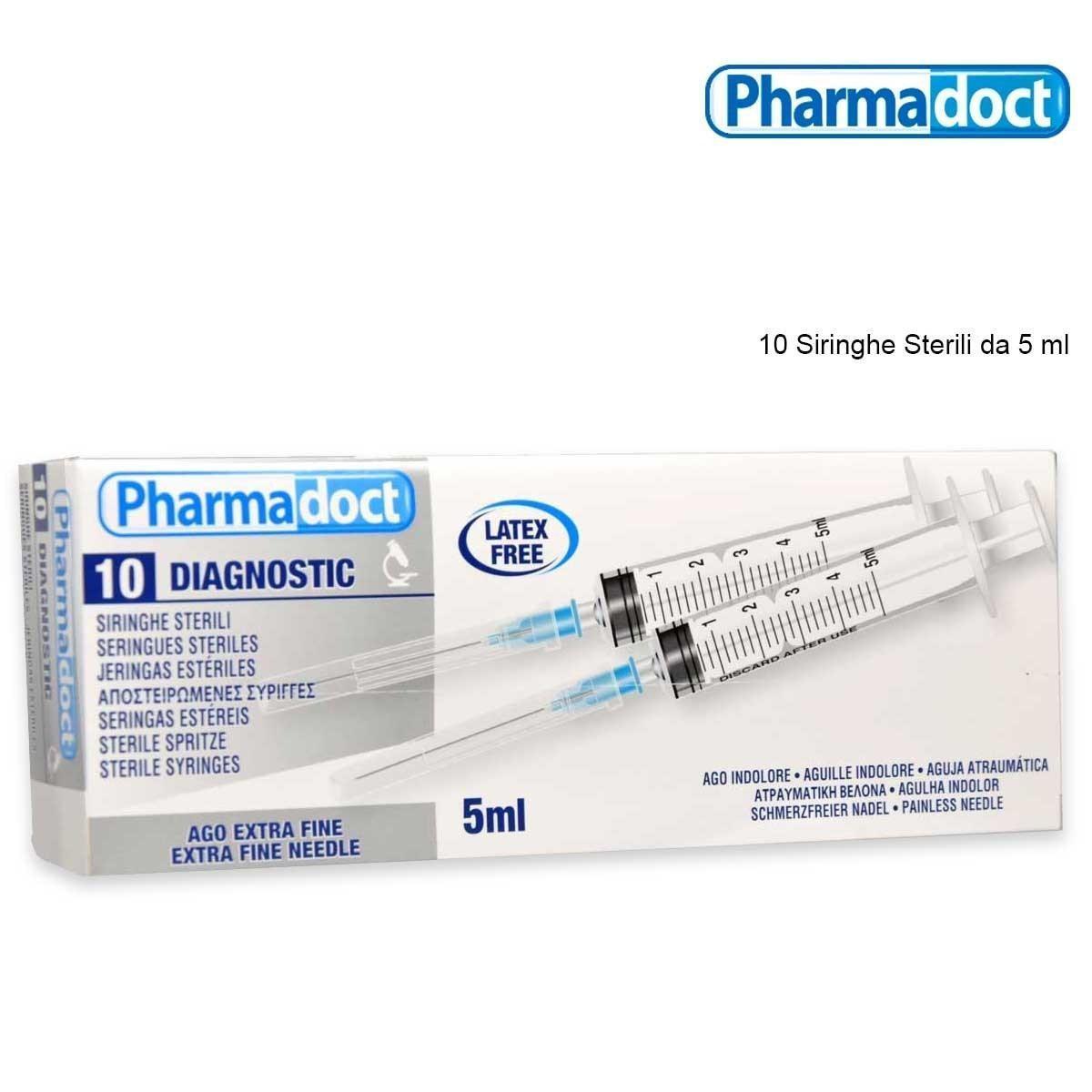 pharmadoc pharmadoct siringa 5ml sterile 10pz-box da 8pz 78059 - foto 1 Siringa sterile da 5ml Pharmadoc, confezione da 10 pezzi