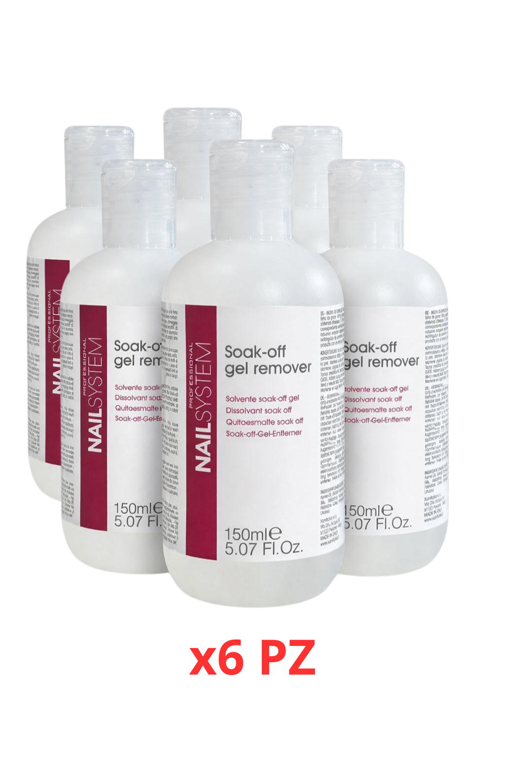 Set di 6 flaconi di solvente per pulizia e sgrassaggio professionale