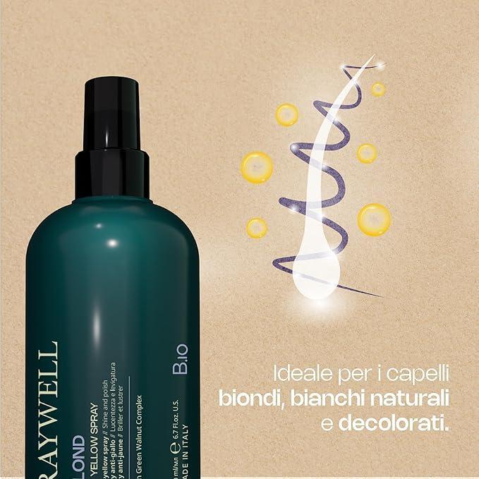 RAYWELL TOOLS BLOND NO YELLOW SPRAY 200ML Prodotto spray anti-ingiallimento Raywell Tools Blond No Yellow in flacone 200ml