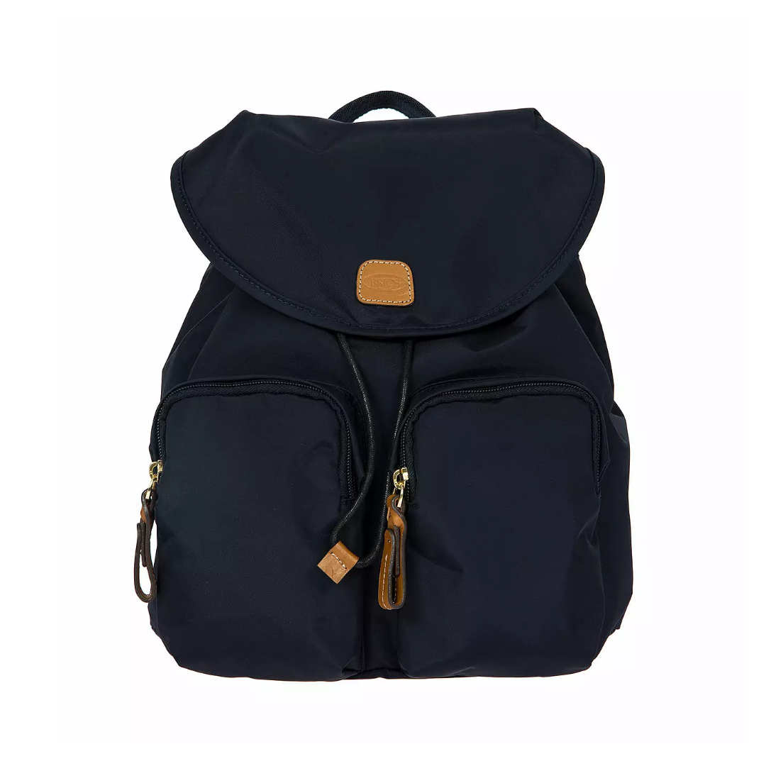 brics-x-collection-zaino-ocean-blue BRIC'S X-Collection zaino blu navy con dettagli pelle cognac