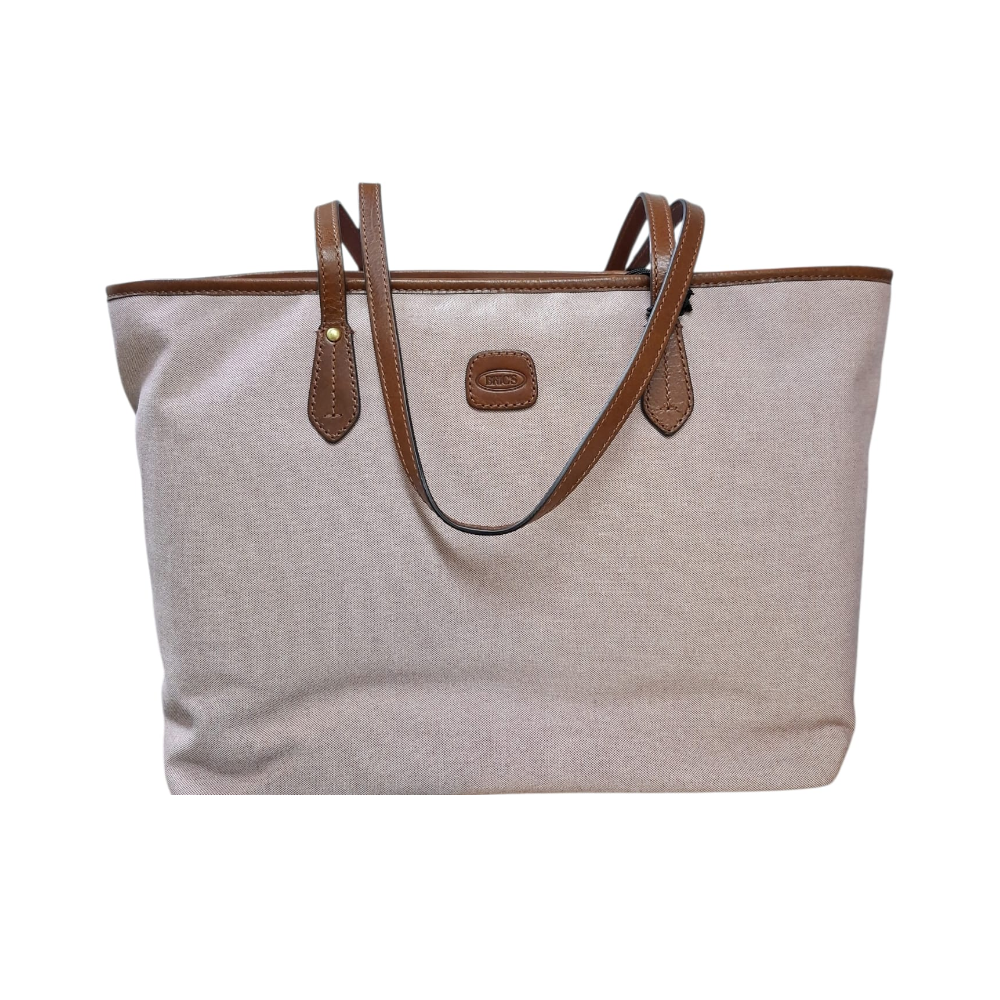brics-x-collection-volterra-trama-shopping-bag-bordeauxtan Borsa Bric's X-Collection Volterra trama, bordeaux/tan, manici pelle marrone