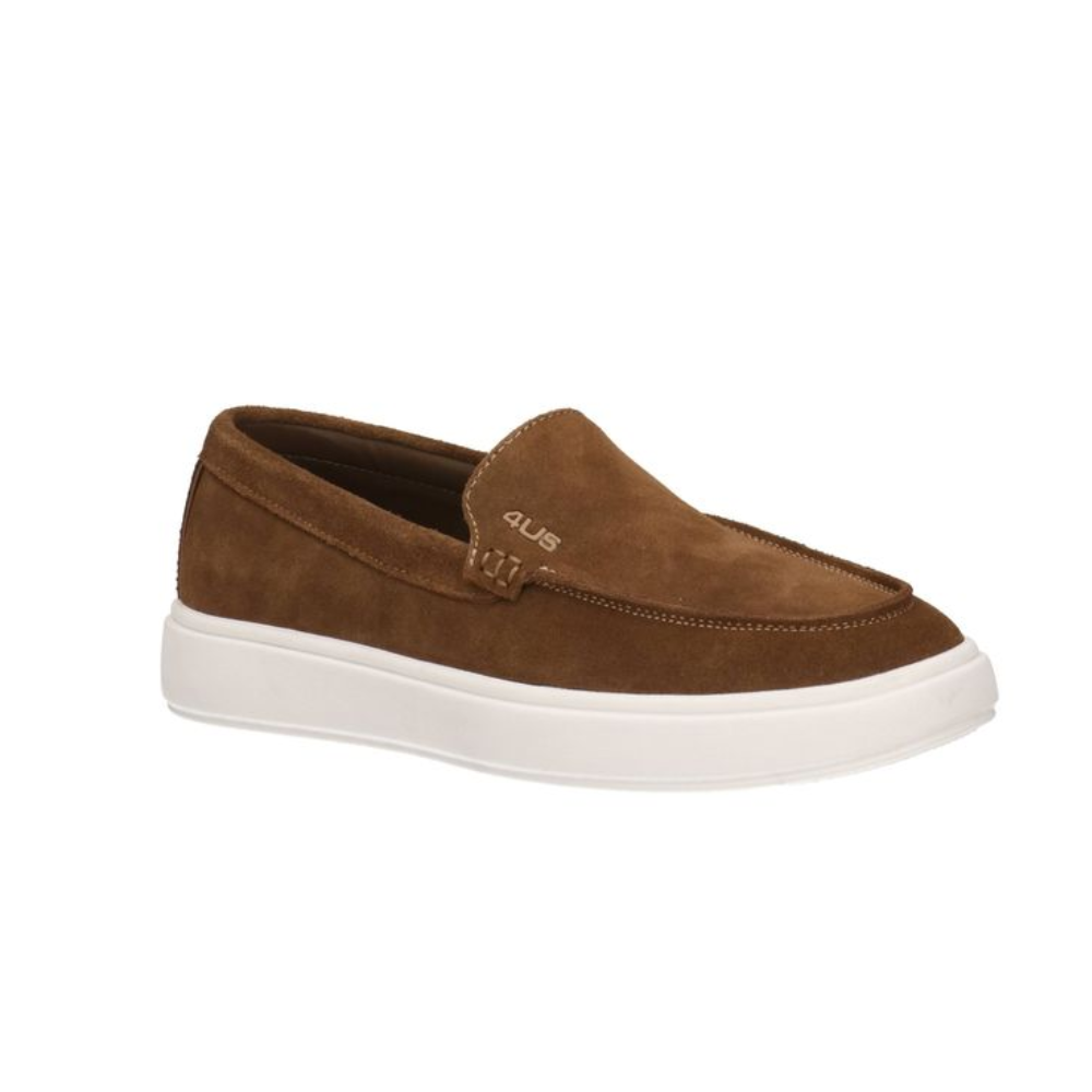 Mocassino uomo Khaki 4US Paciotti, vista laterale su sfondo bianco
