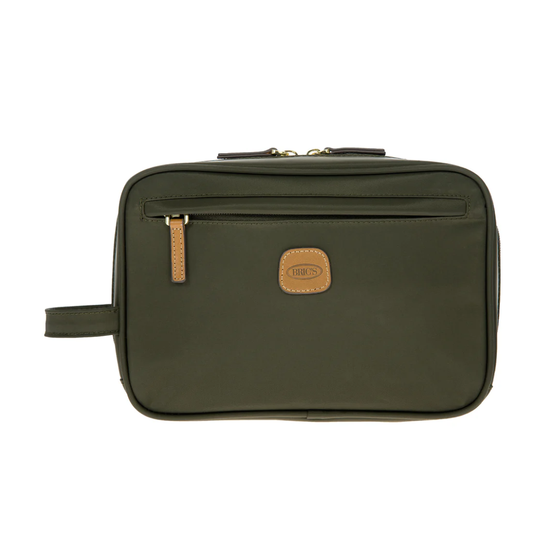 brics-ulisse-necessaire-25x17x9-verde-oliva Necessaire BRIC'S ULISSE 25x17x9 verde oliva, vista frontale