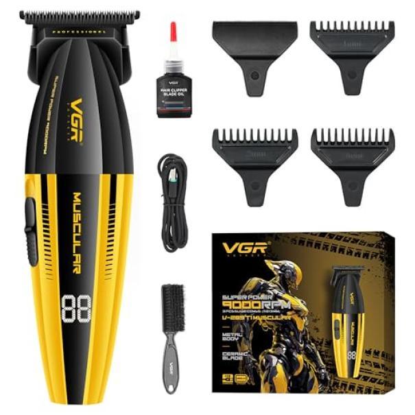 vgr vgr tosatrice super power 9000 rpm v-285t - foto 1 Tosatrice VGR V-285T nera e dorata con testine intercambiabili, olio e cavo